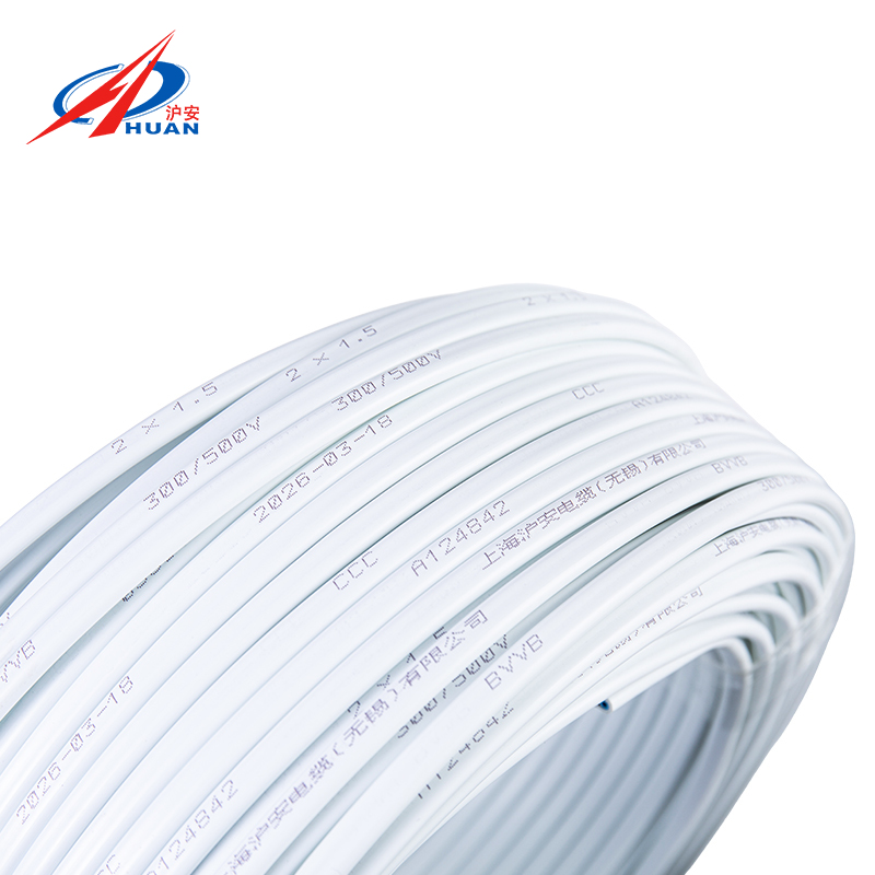 Câble rigide plat à âme en cuivre gainé de PVC BVVB pour usage domestique