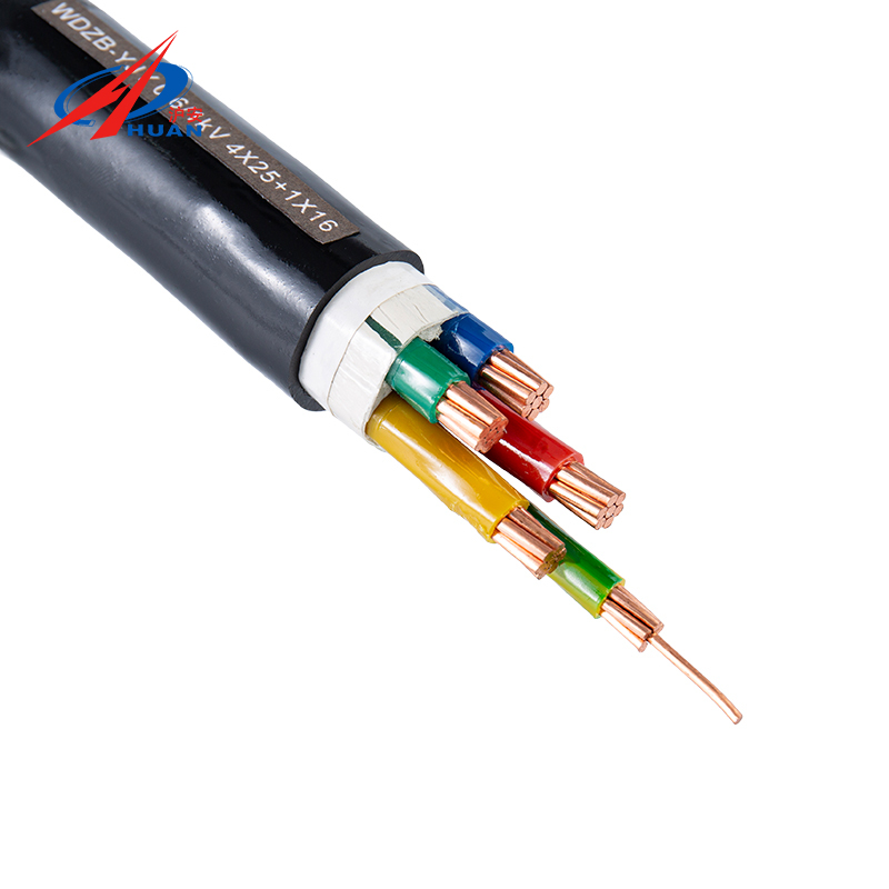 WDZ-YJY 0,6/1KV Câble d'alimentation ignifuge isolé en polyéthylène réticulé à noyau de cuivre, gaine de protection en polyoléfine sans halogène, à faible fumée